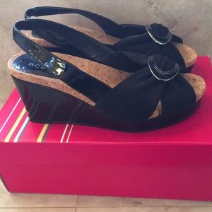 BCBGirls BG-Landry Black Wedge Size 6M